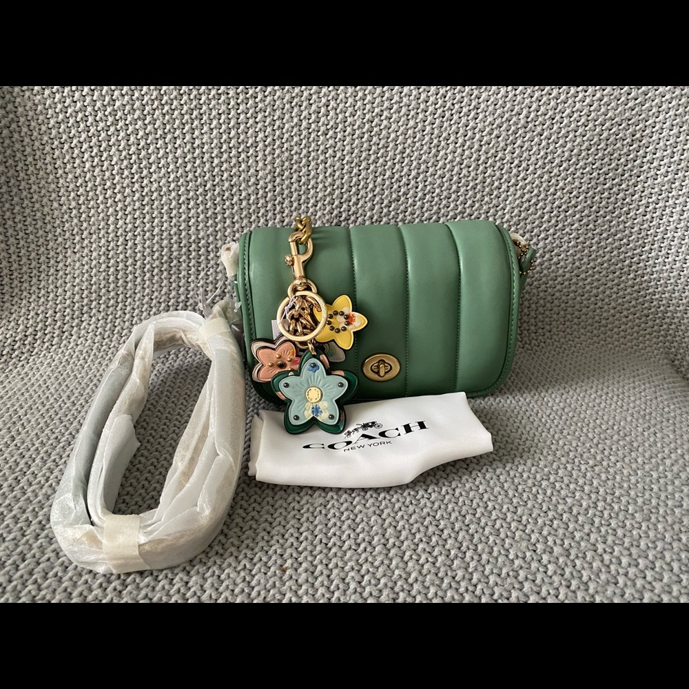 Coach Quilted Dinky 18 in Washed Green NWT - Picture 12 of 16